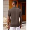 image:imageCOOFANDY Polo Shirts for Men Short Sleeve Shirts Casual Stylish Collared Summer Textured Knit ShirtsBrown