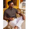image:imageCOOFANDY Polo Shirts for Men Short Sleeve Shirts Casual Stylish Collared Summer Textured Knit ShirtsBrown