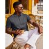 image:imageCOOFANDY Polo Shirts for Men Short Sleeve Shirts Casual Stylish Collared Summer Textured Knit ShirtsDark Grey