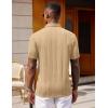 image:imageCOOFANDY Polo Shirts for Men Short Sleeve Shirts Casual Stylish Collared Summer Textured Knit ShirtsKhaki