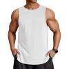 image:imageCOOFANDY Men Workout Tank Tops Sleeveless Gym Muscle Shirt Quick Dry Athletic Running Tee Shirts Summer LightweightWhite
