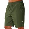image:imageCOOFANDY Mens Athletic Running Shorts 9 Lightweight Quick Dry Drawstring Mesh Gym Shorts with Zipper PocketsArmy Green
