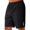 image:imageCOOFANDY Mens Athletic Running Shorts 9 Lightweight Quick Dry Drawstring Mesh Gym Shorts with Zipper PocketsBlack
