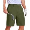 image:imageCOOFANDY Mens Casual Golf Shorts 9 Lightweight Stretch QuickDry Shorts for Hiking Work with 4 PocketsArmy Green