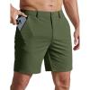 image:imageCOOFANDY Mens Casual Shorts 7 Stretch Golf Shorts with 4 Pockets Quick Dry Lightweight Shorts Dress for Hiking WorkArmy Green