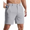 image:imageCOOFANDY Mens Casual Shorts 7 Stretch Golf Shorts with 4 Pockets Quick Dry Lightweight Shorts Dress for Hiking WorkLight Grey