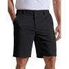 image:imageCOOFANDY Mens Casual Shorts 9 Flat Front Elastic Waist Linen Dress Shorts Lightweight Summer Outfits with PocketsBlack