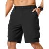 image:imageCOOFANDY Mens Casual Shorts 9 Lightweight Cargo Shorts for Golf Hiking Work Fishing with 5 PocketsBlack