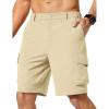image:imageCOOFANDY Mens Casual Shorts 9 Lightweight Cargo Shorts for Golf Hiking Work Fishing with 5 PocketsButter Yellow