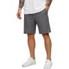 image:imageCOOFANDY Mens Casual Shorts Cotton Drawstring 9 inch Chino Shorts Stretch Elastic Waist Summer Beach Golf ShortsDark Grey