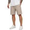 image:imageCOOFANDY Mens Casual Shorts Cotton Drawstring 9 inch Chino Shorts Stretch Elastic Waist Summer Beach Golf ShortsLight Khaki