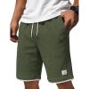 image:imageCOOFANDY Mens Casual Shorts Cotton Drawstring 9 inch Waffle Shorts Stretch Elastic Waist Summer Beach Lounge Sweat ShortsArmy Green