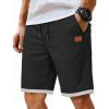image:imageCOOFANDY Mens Casual Shorts Cotton Elastic Waist Drawstring Shorts Lightweight Summer Beach ShortsApat2