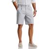image:imageCOOFANDY Mens Casual Shorts Pleated Front 9 Linen Textured Dress ShortsLight Grey