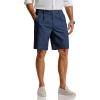 image:imageCOOFANDY Mens Casual Shorts Pleated Front 9 Linen Textured Dress ShortsNavy