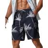 image:imageCOOFANDY Mens Hawaiian Beach Shorts Elastic Waist Drawstring Lightweight Summer Casual Shorts with PocketNavycoconut Tree