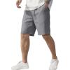 image:imageCOOFANDY Mens Linen Shorts Casual Elastic Waist Drawstring Short Summer Beach Vacation ShortsLight Gray
