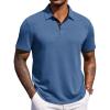 image:imageCOOFANDY Mens Polo Shirts Short Sleeve Casual Summer Polo Tee Classic Collared Golf Stylish TopsNavy Blue