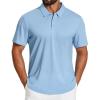 image:imageCOOFANDY Mens Polo Shirts Short Sleeve Golf Shirt Moisture Wicking Quick Dry Performance Polo Shirts for MenLight Blue