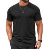 image:imageCOOFANDY Mens T Shirts Casual Short Sleeve Cotton Tee Shirts Hipster Hip Hop Longline TShirt Basic Summer TopsOne Piece All Black