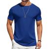 image:imageCOOFANDY Mens TShirts Short Sleeve Plain Tshirts Casual Crew Neck Basic T Shirt Soft Cooling Fitted Stretch Tee ShirtsDark Blue