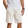 image:imageCOOFANDY Mens UltraLight 9 Summer Shorts Casual Drawstring Linen Shorts with PocketsWhite