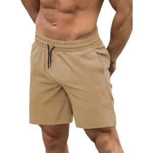image:imageCOOFANDY Men Swim Trunk with Compression Liner 2 in 1 Swimwear Bathing Suit Quick Dry Board ShortKhaki