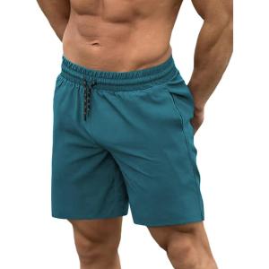 image:imageCOOFANDY Men Swim Trunk with Compression Liner 2 in 1 Swimwear Bathing Suit Quick Dry Board ShortPeacock Bluegreen