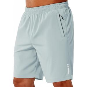 image:imageCOOFANDY Mens Athletic Running Shorts 9 Lightweight Quick Dry Drawstring Mesh Gym Shorts with Zipper PocketsLodenfrost