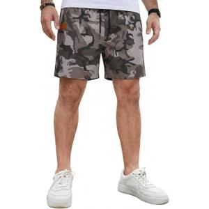image:imageCOOFANDY Mens Casual Cotton Shorts Summer Beach 5 Inch Shorts Lightweight Drawstring Elastic Waist Chino Golf ShortsCamouflage 1