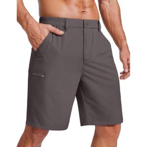 image:imageCOOFANDY Mens Casual Golf Shorts 9 Lightweight Stretch QuickDry Shorts for Hiking Work with 4 PocketsDark Gray