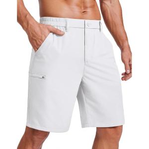 image:imageCOOFANDY Mens Casual Golf Shorts 9 Lightweight Stretch QuickDry Shorts for Hiking Work with 4 PocketsWhite