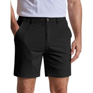 image:imageCOOFANDY Mens Casual Shorts 7 Stretch Golf Shorts with 4 Pockets Quick Dry Lightweight Shorts Dress for Hiking WorkBlack