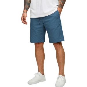 image:imageCOOFANDY Mens Casual Shorts Cotton Drawstring 9 inch Chino Shorts Stretch Elastic Waist Summer Beach Golf ShortsBlue