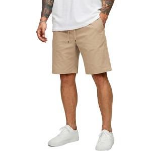 image:imageCOOFANDY Mens Casual Shorts Cotton Drawstring 9 inch Chino Shorts Stretch Elastic Waist Summer Beach Golf ShortsKhaki