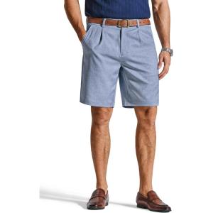 image:imageCOOFANDY Mens Casual Shorts Pleated Front 9 Linen Textured Dress ShortsLight Blue