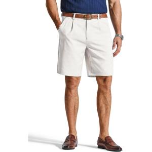 image:imageCOOFANDY Mens Casual Shorts Pleated Front 9 Linen Textured Dress ShortsWhite