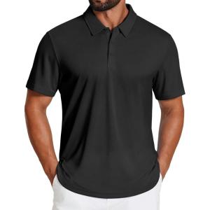 image:imageCOOFANDY Mens Polo Shirts Short Sleeve Golf Shirt Moisture Wicking Quick Dry Performance Polo Shirts for MenBlack