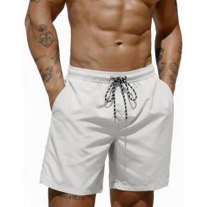 image:imageCOOFANDY Mens Swim Trunks 7 inch Bathing Suit with Mesh Liner Swim Shorts Board Short SwimsuitWhite