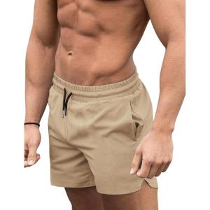 image:imageCOOFANDY Mens Swim Trunks Quick Dry Board Shorts Swimsuit Swimwear Bathing SuitK Light Brown Khaki