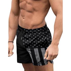 image:imageCOOFANDY Mens Swim Trunks Quick Dry Board Shorts Swimsuit Swimwear Bathing SuitP Black American Flag