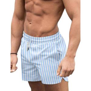 image:imageCOOFANDY Mens Swim Trunks Quick Dry Board Shorts Swimsuit Swimwear Bathing SuitP Blue Stripe