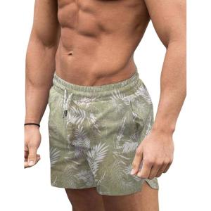 image:imageCOOFANDY Mens Swim Trunks Quick Dry Board Shorts Swimsuit Swimwear Bathing SuitP Green Plam Leaf