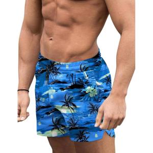 image:imageCOOFANDY Mens Swim Trunks Quick Dry Board Shorts Swimsuit Swimwear Bathing SuitP Palm Tree Blue