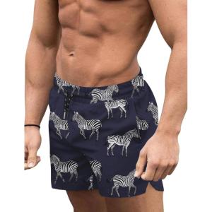 image:imageCOOFANDY Mens Swim Trunks Quick Dry Board Shorts Swimsuit Swimwear Bathing SuitP Zebra