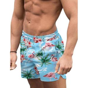 image:imageCOOFANDY Mens Swim Trunks Quick Dry Board Shorts Swimsuit Swimwear Bathing SuitPalm Tree Flamingo