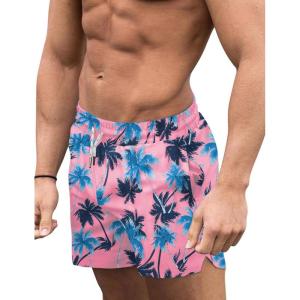 image:imageCOOFANDY Mens Swim Trunks Quick Dry Board Shorts Swimsuit Swimwear Bathing SuitPalm Tree Pink
