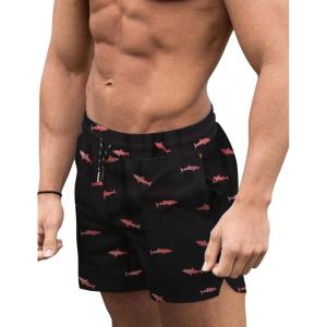 image:imageCOOFANDY Mens Swim Trunks Quick Dry Board Shorts Swimsuit Swimwear Bathing SuitPinkshark Black