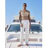 image:imageCOOFANDY Mens Casual Knitted Tank Tops Crew Neck Sleeveless Muscle T Shirts Summer Beach TopsKhakiIvory