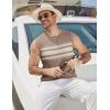 image:imageCOOFANDY Mens Casual Knitted Tank Tops Crew Neck Sleeveless Muscle T Shirts Summer Beach TopsKhakiIvory